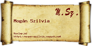 Mogán Szilvia névjegykártya